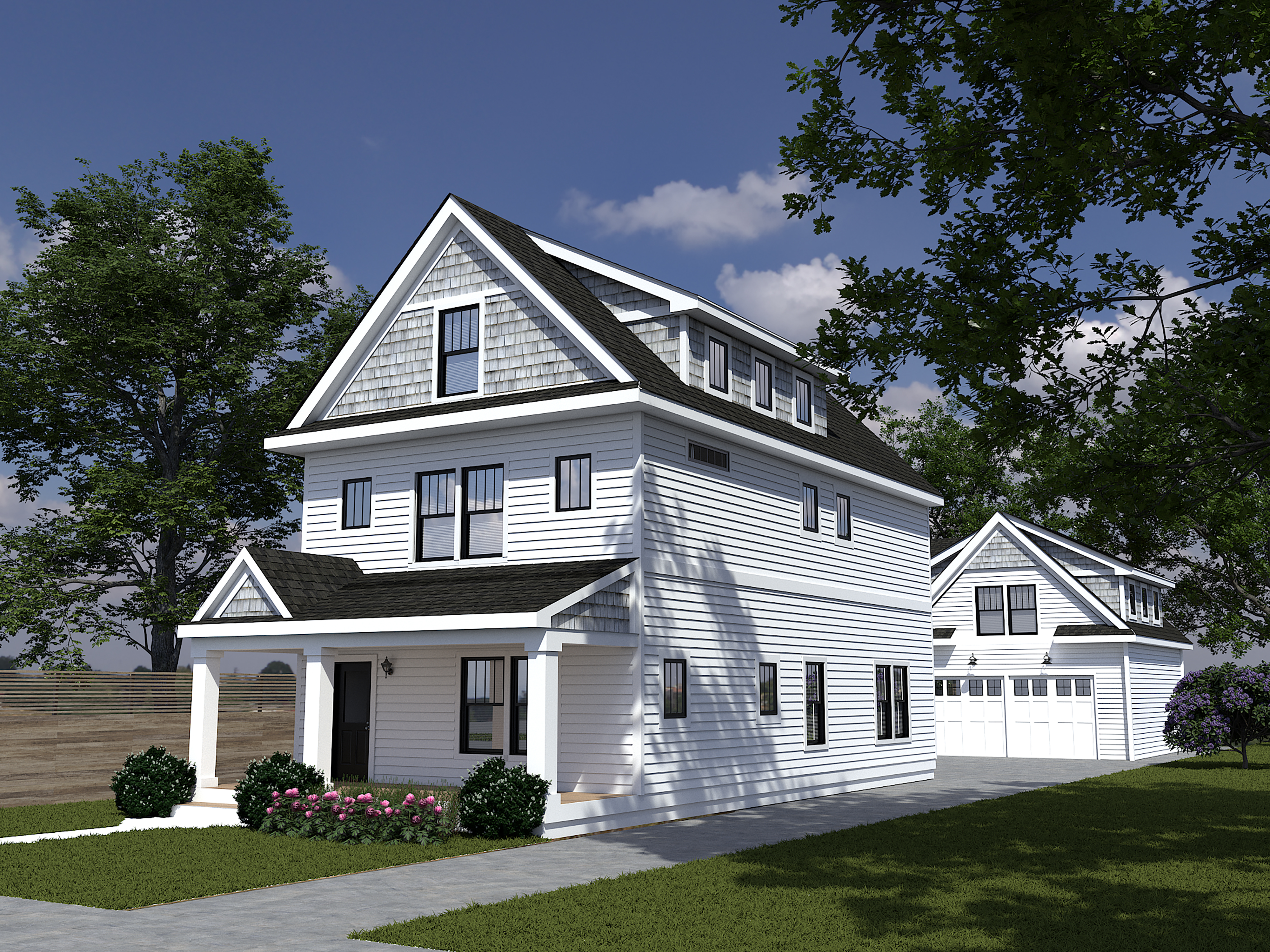 Chicago Style Home Rendering